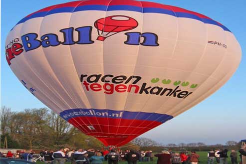 Sponsoring Ballonaanhanger voor de stichting "Onze Ballon"